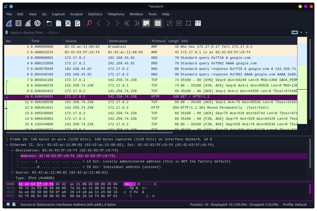 example post arp usage