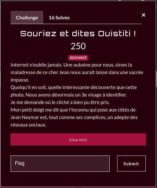 sourriez et dites ouistiti